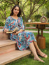 Printed Fit & Flared Midi Ethnic Dresses
